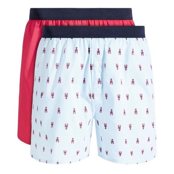 Club Room Men's Woven Boxers Tagless - Lobsters/Red - Large - NWT - Picture 1 of 6